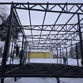 стальная конструкция под пекарню с односкатной формой кровли